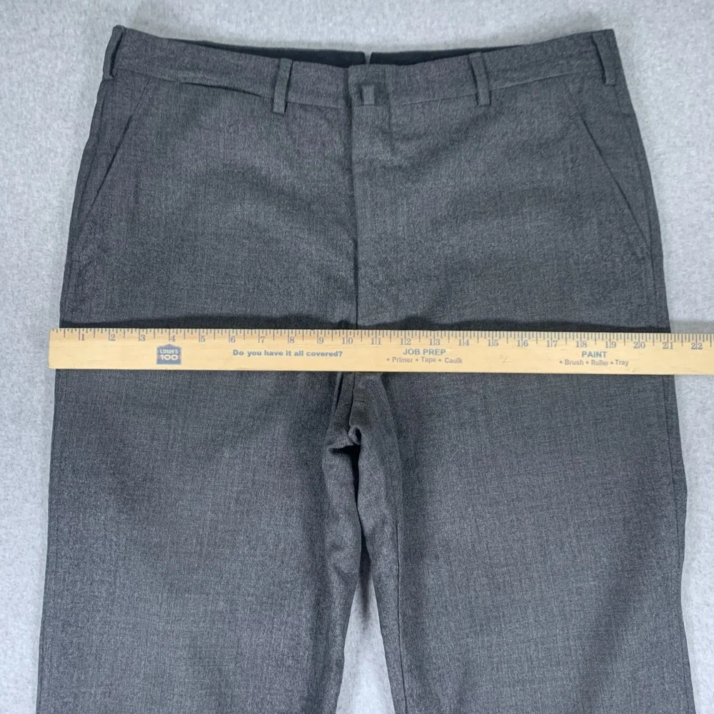 Brooks Brothers Dress Pants Mens 37RG Gray All Wool Makers Flat Front Trousers